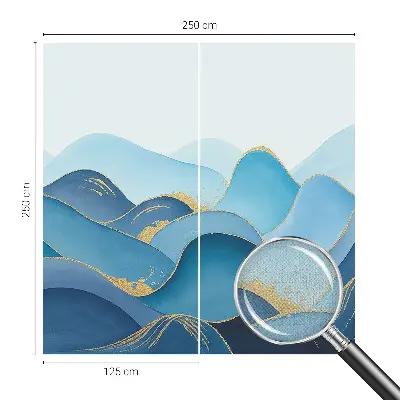 Autocolante de parede fotográfico com motivo de paisagem ondulada