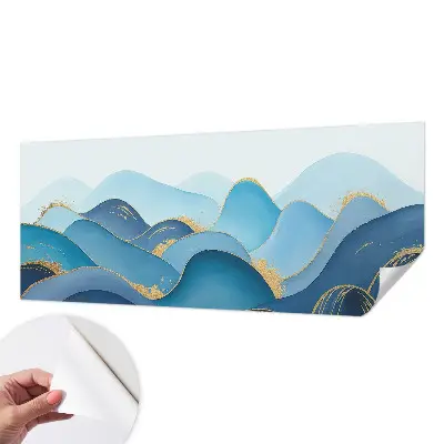 Autocolante de parede fotográfico com motivo de paisagem ondulada