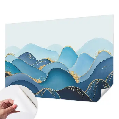 Autocolante de parede fotográfico com motivo de paisagem ondulada