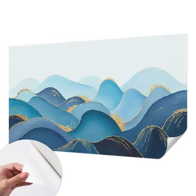 Autocolante de parede fotográfico com motivo de paisagem ondulada