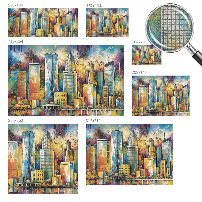 Papel de parede 3D Panorama da cidade