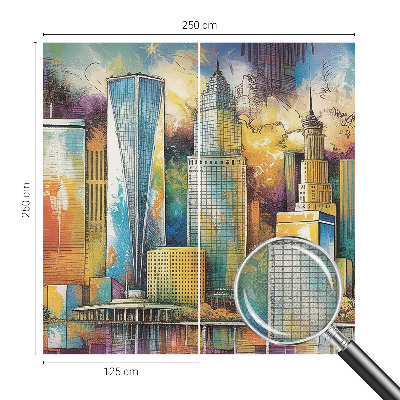 Papel de parede 3D Panorama da cidade