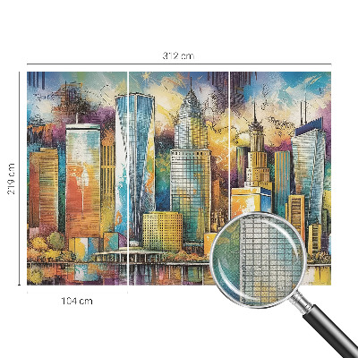 Papel de parede 3D Panorama da cidade