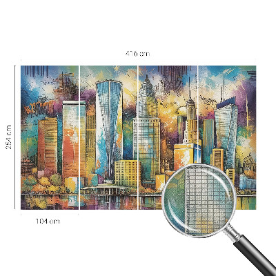Papel de parede 3D Panorama da cidade