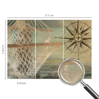 Papel de parede para criança com estampa temática de relaxamento no mar