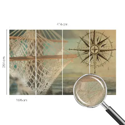 Papel de parede para criança com estampa temática de relaxamento no mar