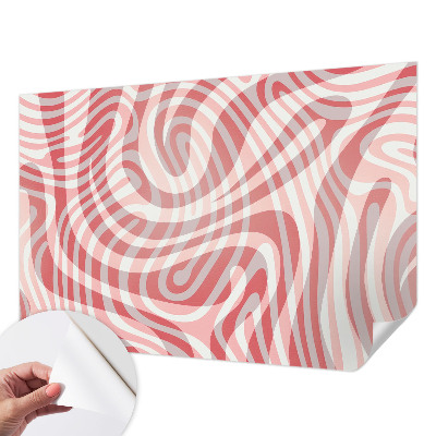 Papel de parede autocolante com padrão de linhas onduladas