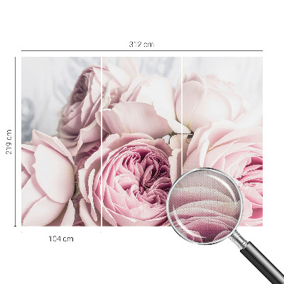 Papel de parede infantil Rosas cor-de-rosa