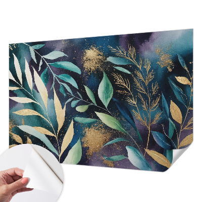 Papel de parede autocolante para sala Folhas botânicas