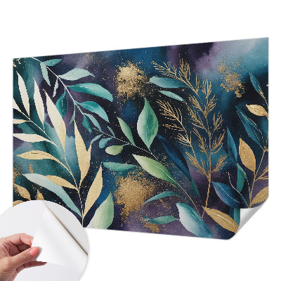 Papel de parede autocolante para sala Folhas botânicas