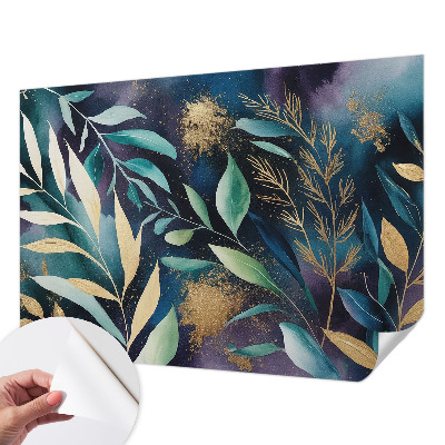 Papel de parede autocolante para sala Folhas botânicas