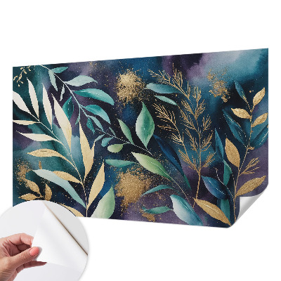 Papel de parede autocolante para sala Folhas botânicas