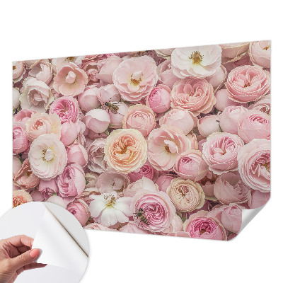 Papel de parede autocolante com estampa de lindas flores