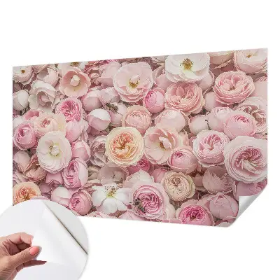 Papel de parede autocolante com estampa de lindas flores