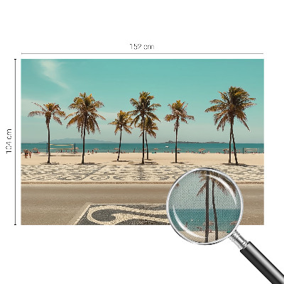 Papel de parede 3D Praia com palmeiras
