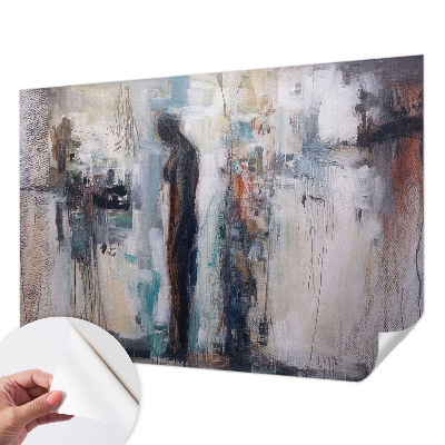 Papel de parede autocolante para sala Figura misteriosa