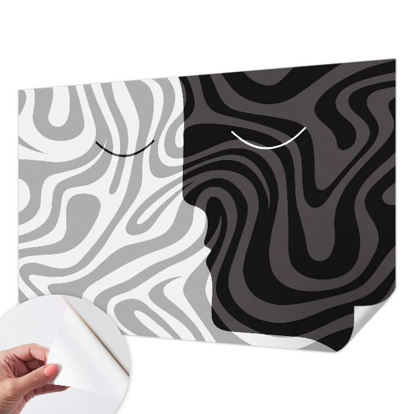 Papel de parede infantil Rostos abstratos