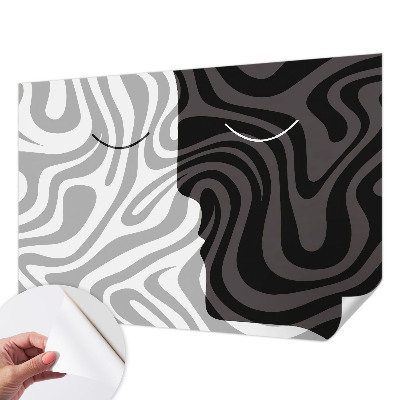 Papel de parede infantil Rostos abstratos