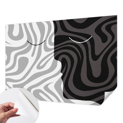 Papel de parede infantil Rostos abstratos