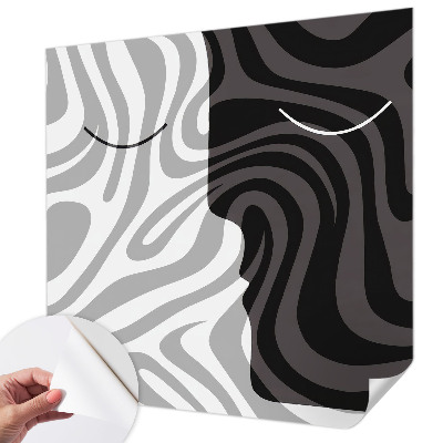 Papel de parede infantil Rostos abstratos