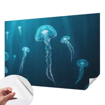 Papel de parede autocolante para quarto com padrão de inspiração marítima