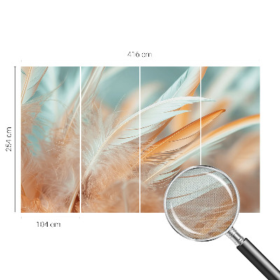 Autocolante de parede fotográfico Penas delicadas