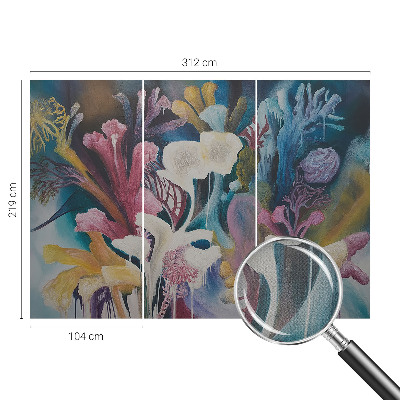 Papel de parede 3D explosão floral