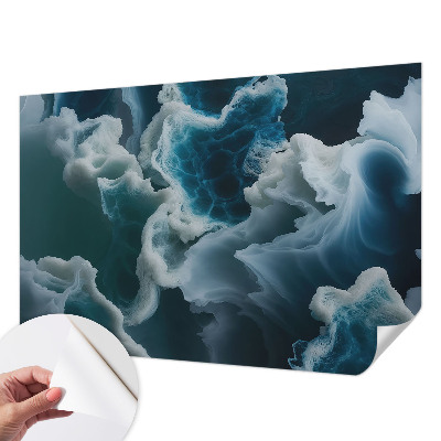Papel de parede autocolante com estampa de ondas do mar