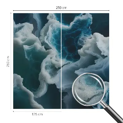 Papel de parede autocolante com estampa de ondas do mar