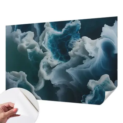 Papel de parede autocolante com estampa de ondas do mar