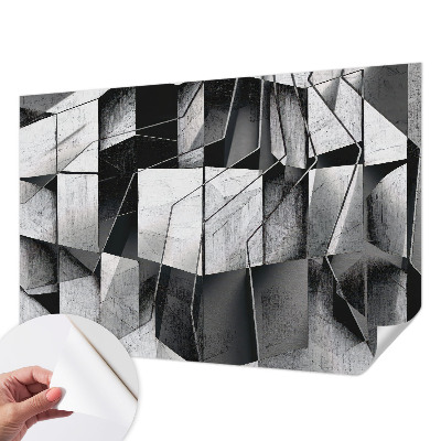 Papel de parede autocolante para sala com padrão de abstração geométrica