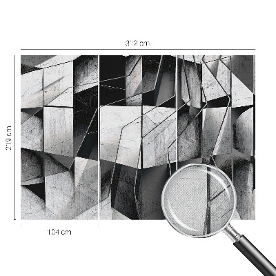 Papel de parede autocolante para sala Abstração geométrica