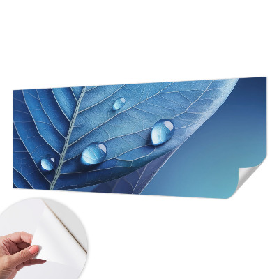Papel de parede autocolante para quarto Folha Azul