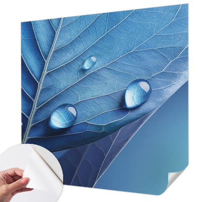 Papel de parede autocolante para quarto Folha Azul