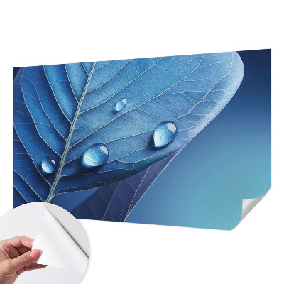Papel de parede autocolante para quarto Folha Azul