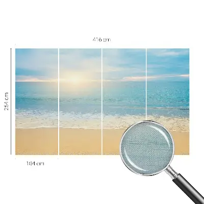 Papel de parede 3D com estampa de nascer do sol
