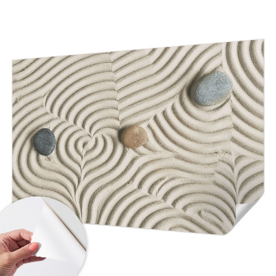 Papel de parede infantil com padrão de ondas harmoniosas