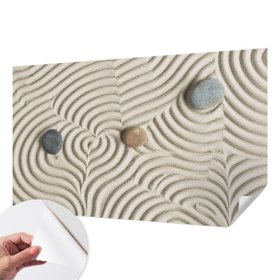 Papel de parede infantil com padrão de ondas harmoniosas