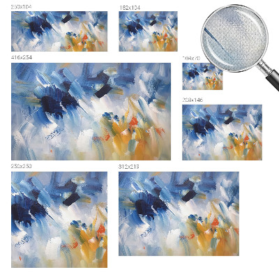 Autocolante de parede fotográfico com pinceladas coloridas