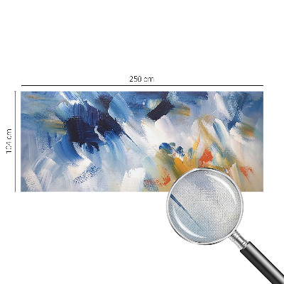 Autocolante de parede fotográfico com pinceladas coloridas