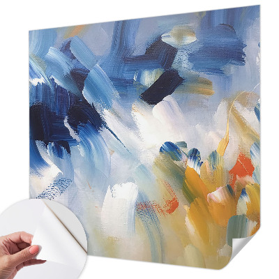 Autocolante de parede fotográfico Pinceladas coloridas