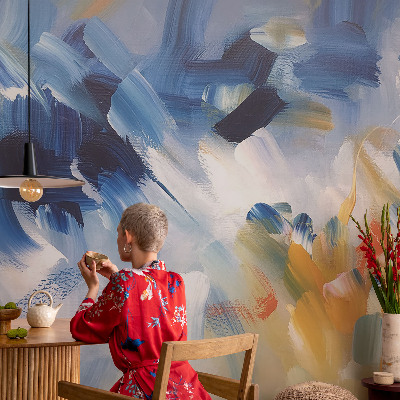 Autocolante de parede fotográfico Pinceladas coloridas