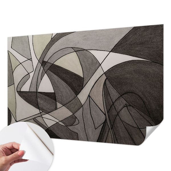 Papel de parede autocolante para sala Abstração geométrica