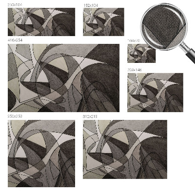 Papel de parede autocolante para sala Abstração geométrica