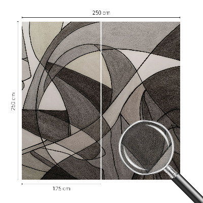 Papel de parede autocolante para sala Abstração geométrica