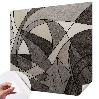 Papel de parede autocolante para sala Abstração geométrica