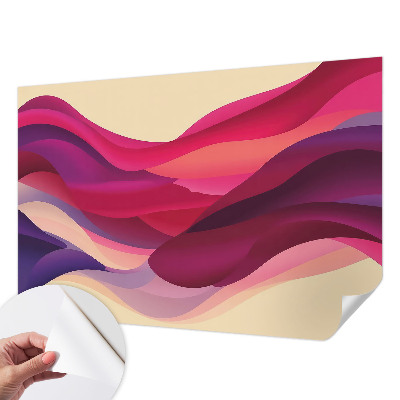 Autocolante de parede fotográfico com padrão de ondas líquidas