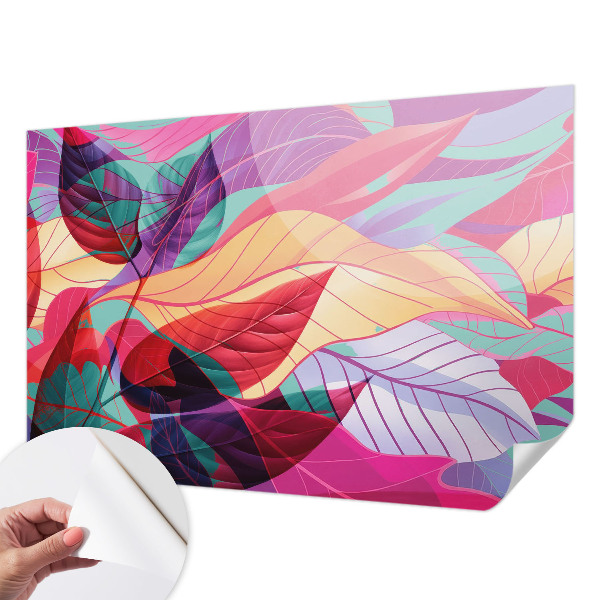 Papel de parede infantil Folhas abstratas