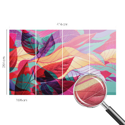Papel de parede infantil Folhas abstratas