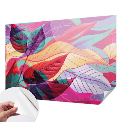 Papel de parede infantil Folhas abstratas